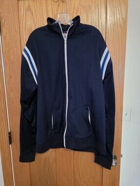 Steve & Barry's Navy Jacket with White Label and Red Logo